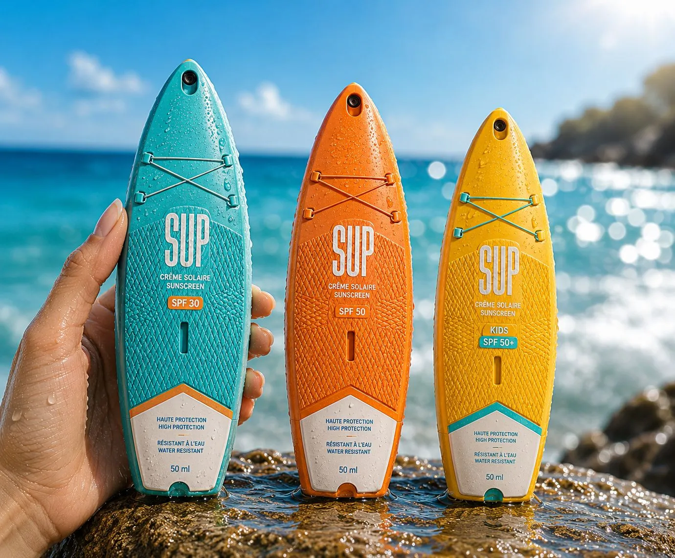 SUP Sunscreen — packaging solaire